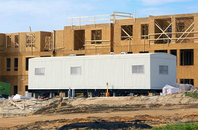 office trailers and equipment rental at a construction site in Gridley